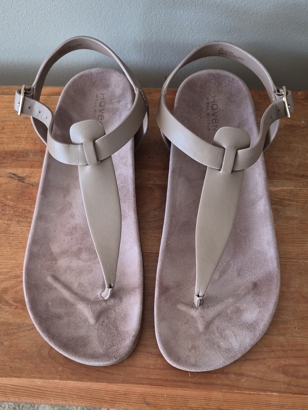 Haven Well Within Suede T-Strap Women’s Sandals Size 11M